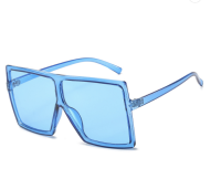 Oversize Vintage Fashion Sunglasses - Blue