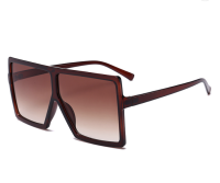 Oversize Vintage Fashion Sunglasses - Brown