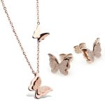 RoseGoldtone Butterfly Necklace